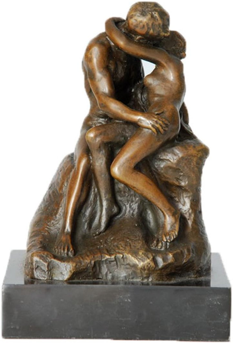 The Kiss Bronze Statues Sculptures Home Decor Rodin Metal Figurines TPE-186