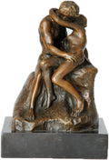 The Kiss Bronze Statues Sculptures Home Decor Rodin Metal Figurines TPE-186