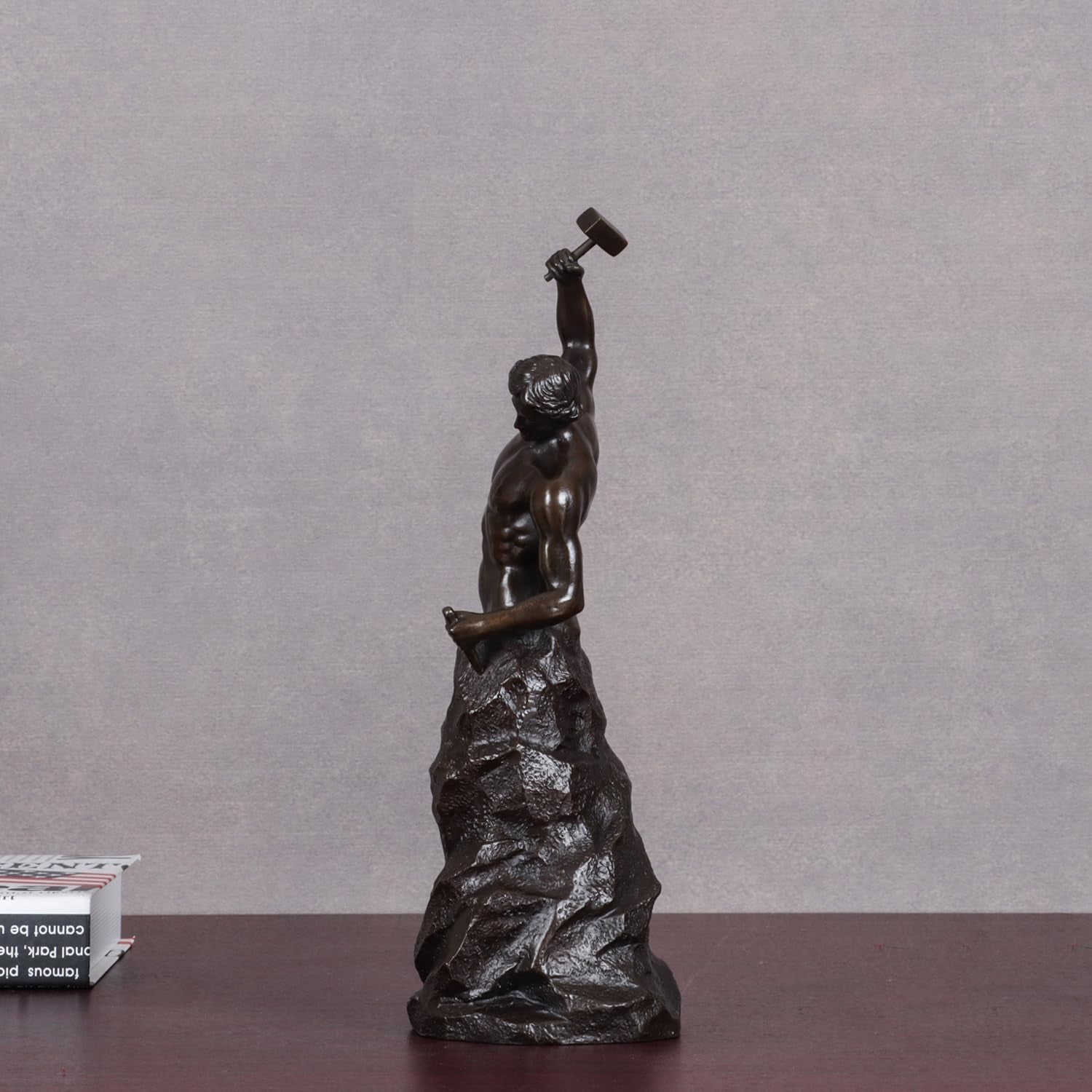 Bronze Self Made Man Statue Abstract Inspirational Sculpture Gorgeous Home Office Decor 10.2 Inches