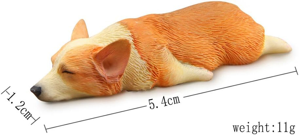 Mini Resin Randomly Ornaments Corgi Dog Figurines Pack of 4