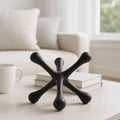 Black 8 In. X 6 In. Metal Jacks Abstract Sculpture