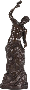 Bronze Self Made Man Statue Abstract Inspirational Sculpture Gorgeous Home Office Decor 10.2 Inches