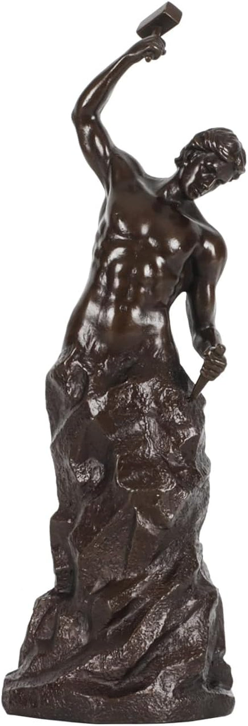 Bronze Self Made Man Statue Abstract Inspirational Sculpture Gorgeous Home Office Decor 10.2 Inches