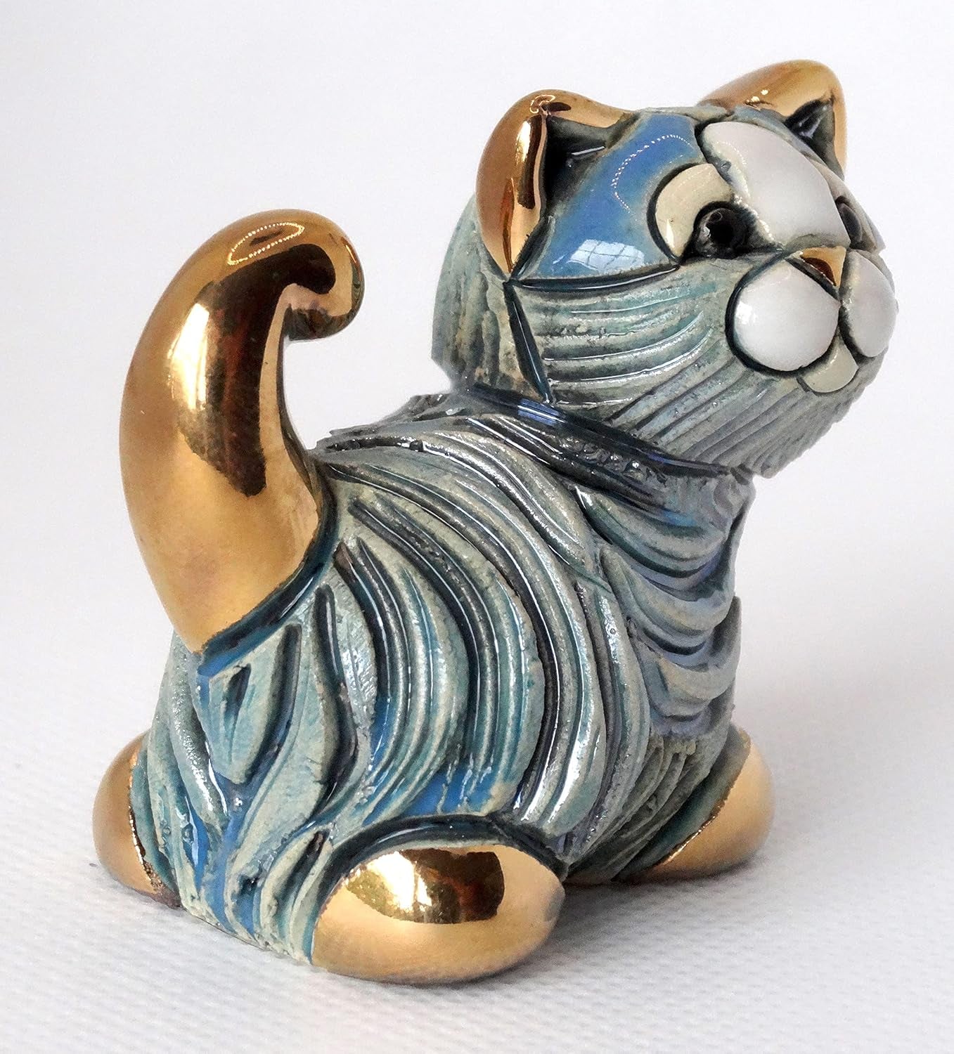 Handmade Sculpted Ceramic Mini Cat Figurine Collection M05 - the Minis