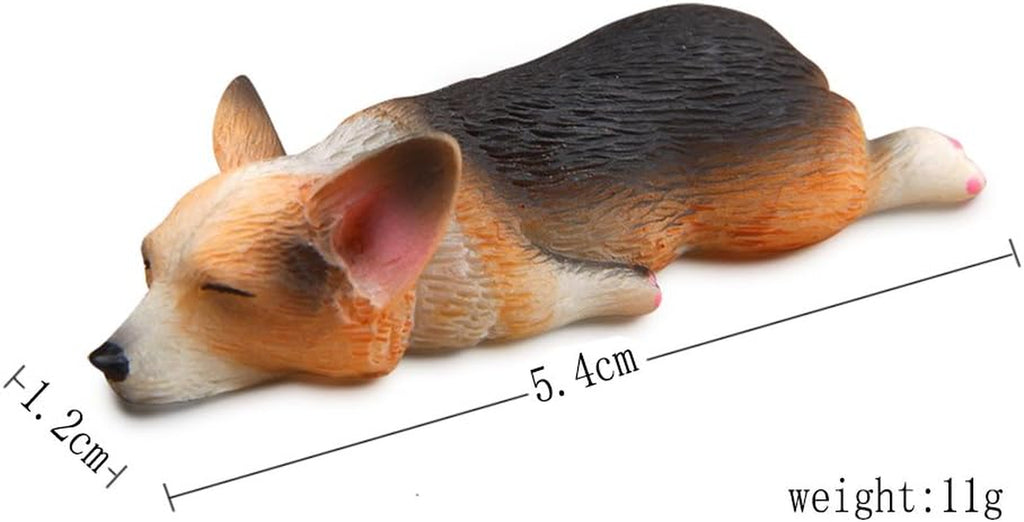 Mini Resin Randomly Ornaments Corgi Dog Figurines Pack of 4