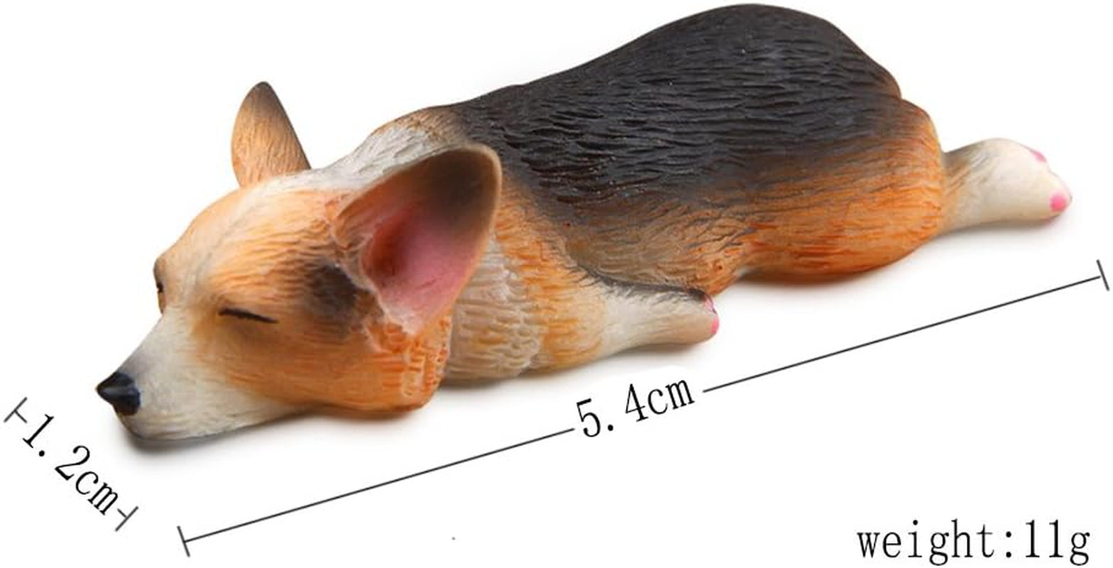 Mini Resin Randomly Ornaments Corgi Dog Figurines Pack of 4