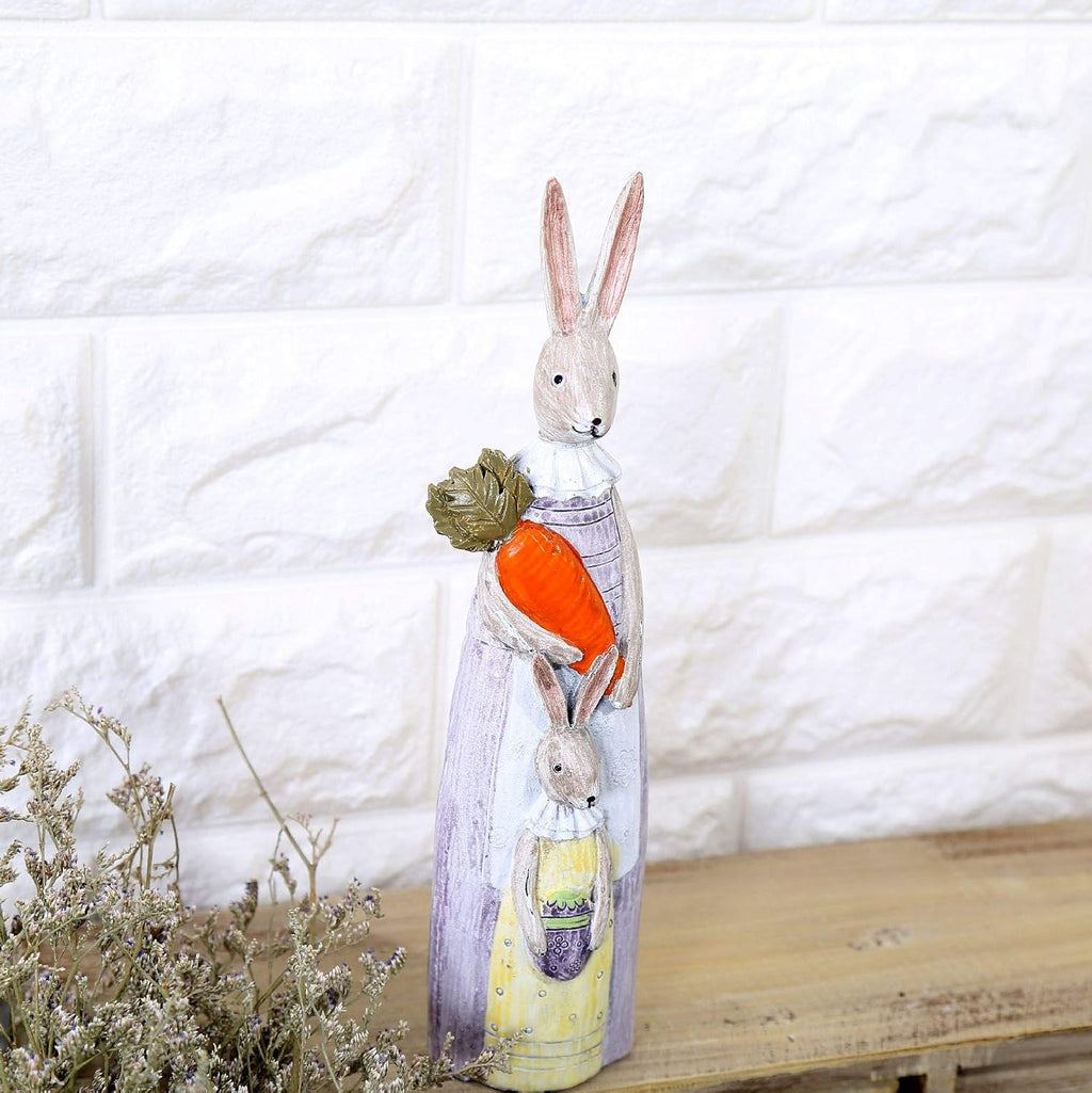 Rabbit Statue Sculpture for Home, Office, Bookshelf,Tv Stand Decoration Resin Animal Sculpture Minimalist Style Crafts Gift for Friend or Family, Animal Lovers (Women)