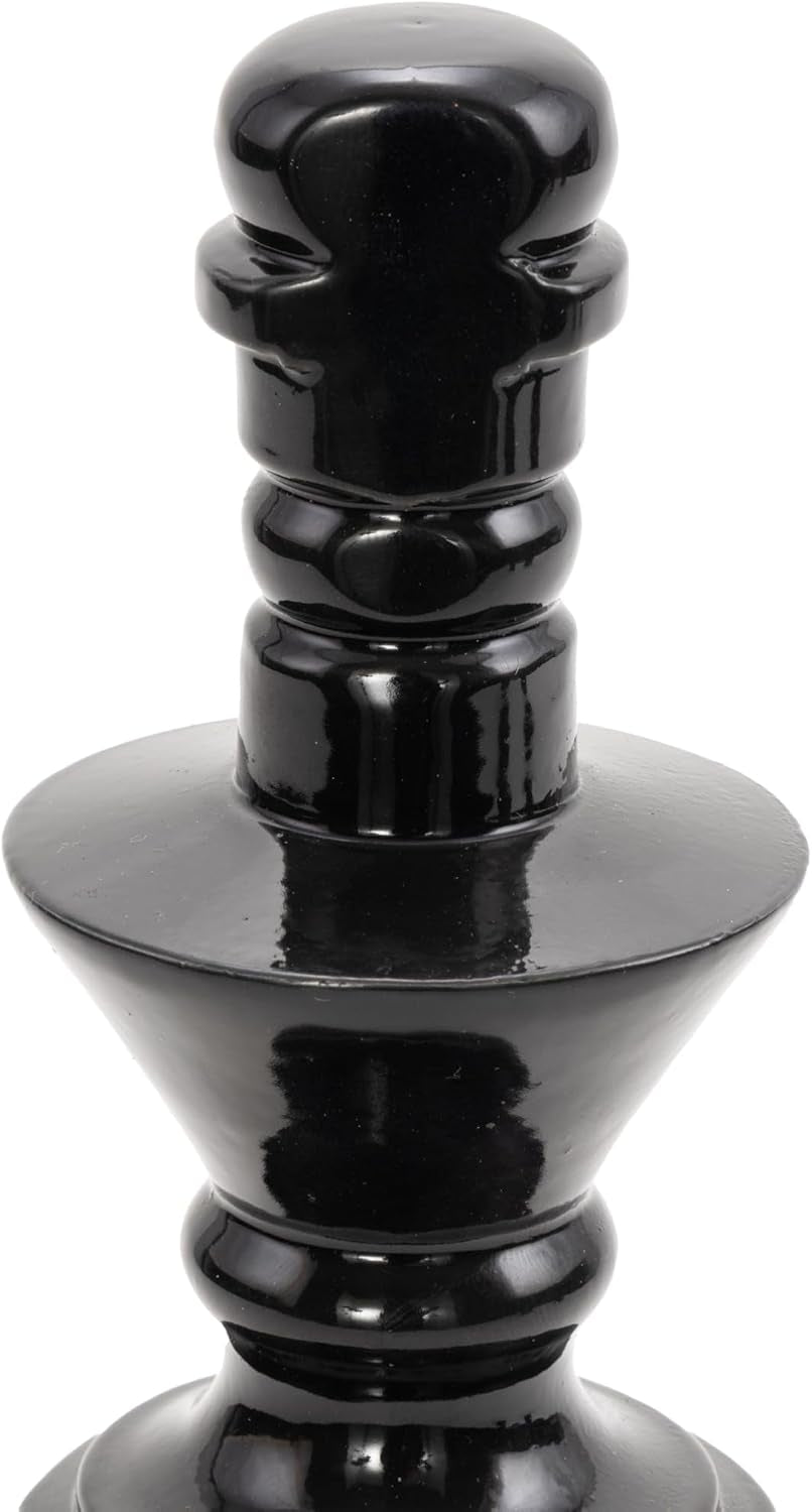 Deco 79 Aluminum Metal Chess Decorative Sculpture King, Knight, Bishop Home Decor Statues, Set of 3 Accent Figurines 9", 9", 8"H, Gray