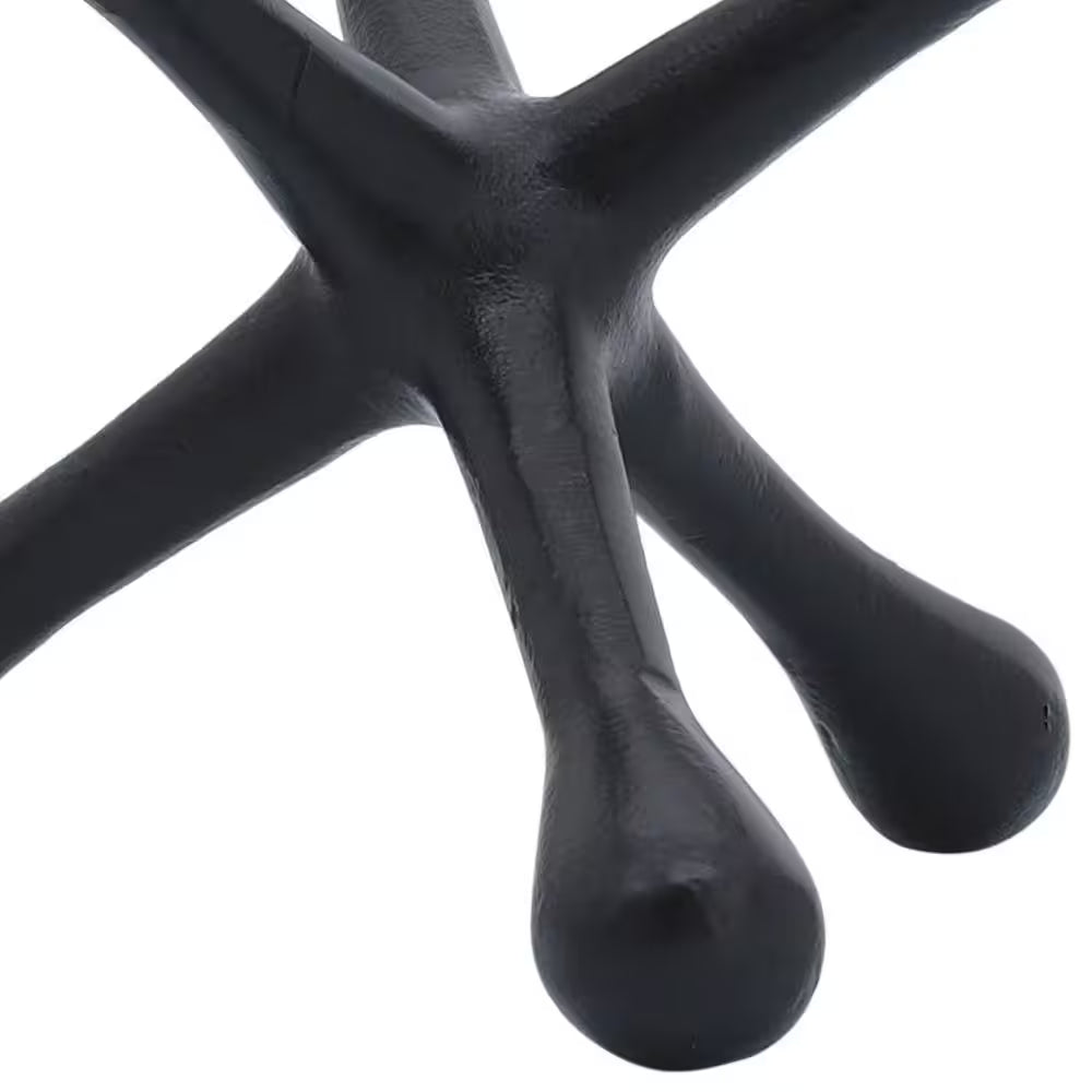 Black 8 In. X 6 In. Metal Jacks Abstract Sculpture