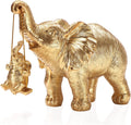 Elephant Statue. Gold Elephant Decor Brings Good Luck, Health, Strength. Elephant Gifts for Women, Mom Gifts. Decorations