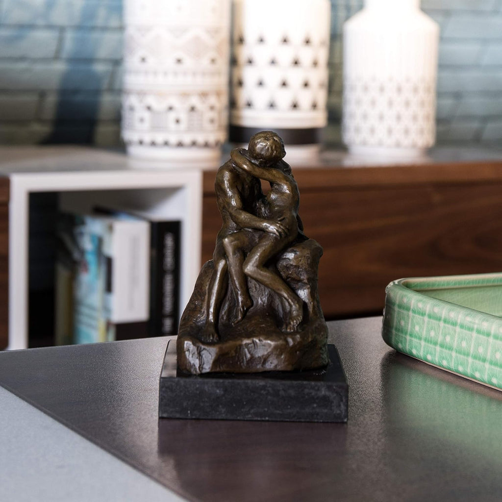 The Kiss Bronze Statues Sculptures Home Decor Rodin Metal Figurines TPE-186