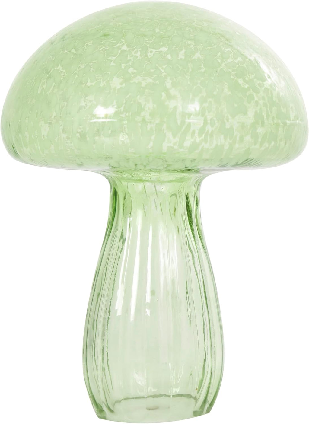 Deco 79 Glass Mushroom Decorative Sculpture Textured Home Decor Statues, Set of 3 Accent Figurines 12", 10", 8"H, Green