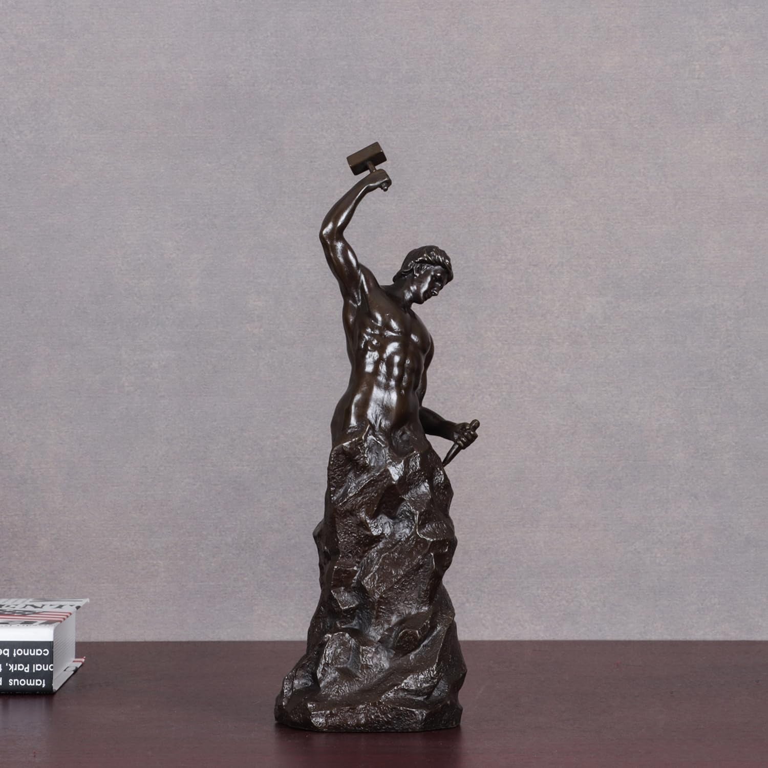 Bronze Self Made Man Statue Abstract Inspirational Sculpture Gorgeous Home Office Decor 10.2 Inches