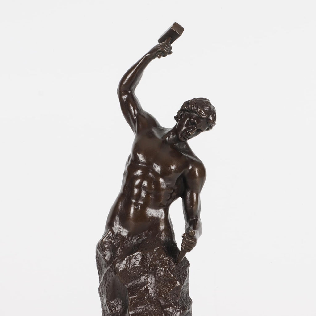 Bronze Self Made Man Statue Abstract Inspirational Sculpture Gorgeous Home Office Decor 10.2 Inches