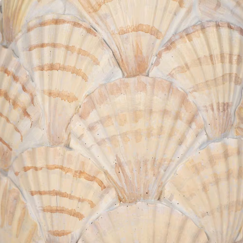 Ivory 5 In. X 12 In. Resin Seashell Pineapple Sculpture
