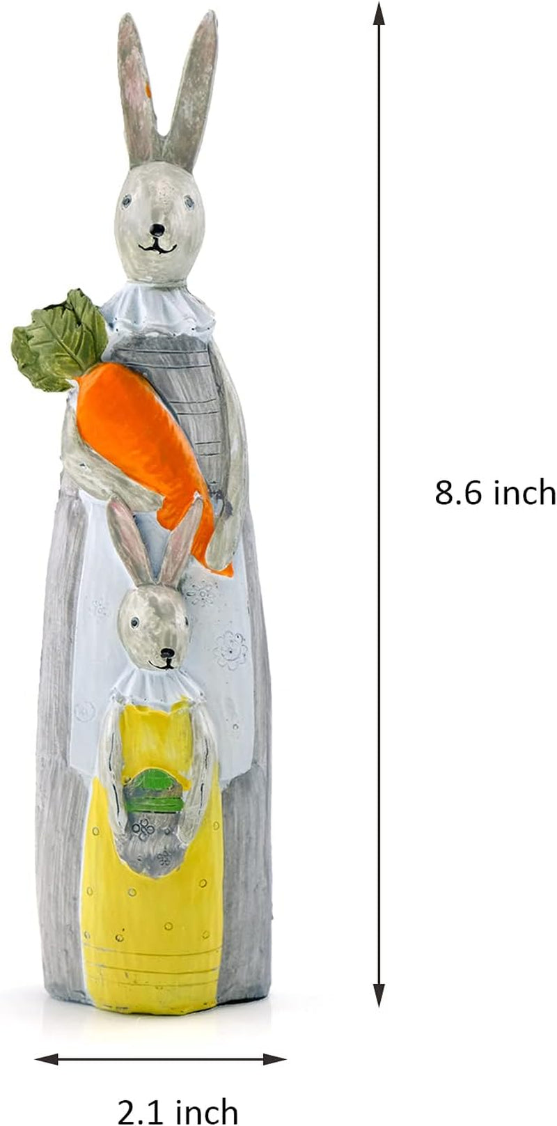 Rabbit Statue Sculpture for Home, Office, Bookshelf,Tv Stand Decoration Resin Animal Sculpture Minimalist Style Crafts Gift for Friend or Family, Animal Lovers (Women)