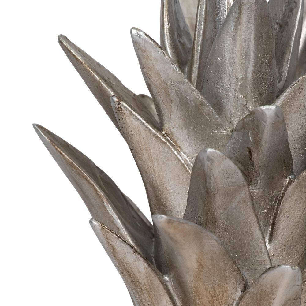 Ivory 5 In. X 12 In. Resin Seashell Pineapple Sculpture