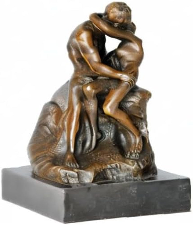 The Kiss Bronze Statues Sculptures Home Decor Rodin Metal Figurines TPE-186