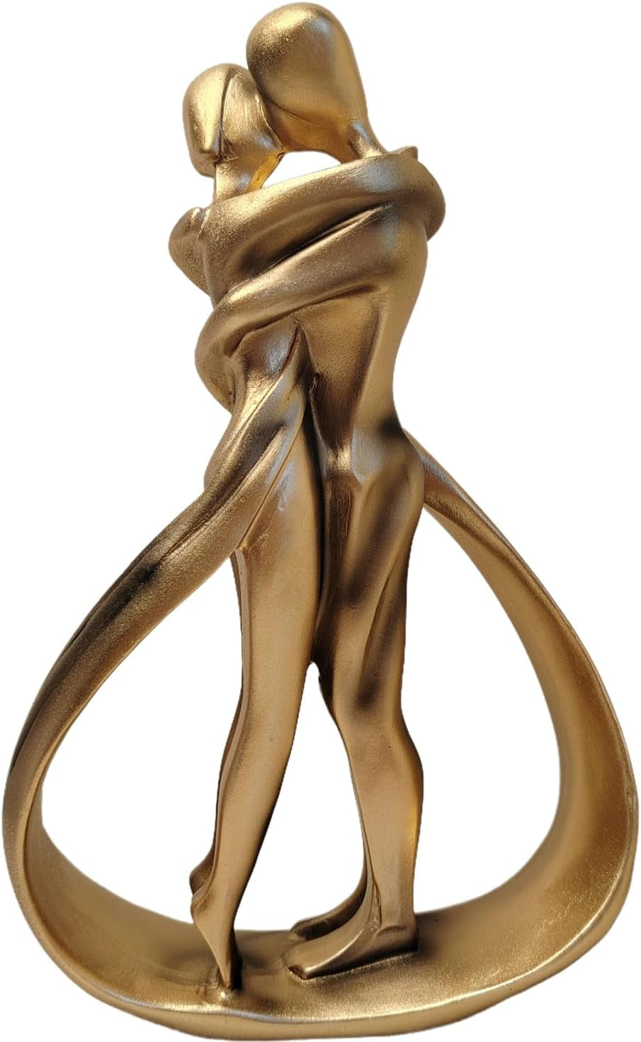Couple Sculptures for Home Decor, Anniversary Statue Gifts, Hugging Couple Figurines, Modern Romantic Sculptures for Living Room, Bedroom, Office Decor (Rose Gold)