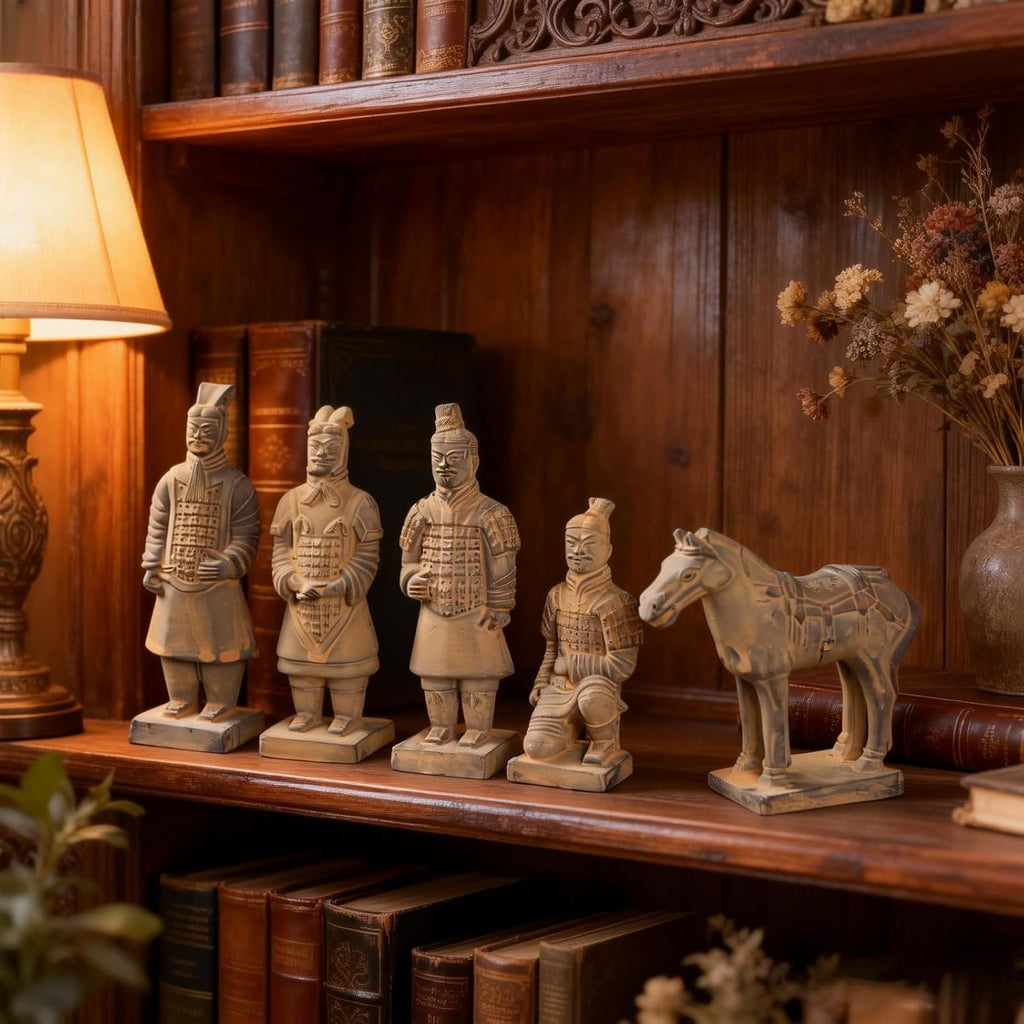Home Decor Accents Sculptures, Retro Farmhouse Statues Table Display Decor, Collectible Figurines Set for Shelf Decoration Present