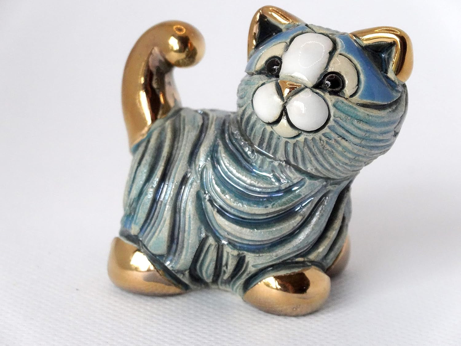 Handmade Sculpted Ceramic Mini Cat Figurine Collection M05 - the Minis