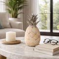 Ivory 5 In. X 12 In. Resin Seashell Pineapple Sculpture