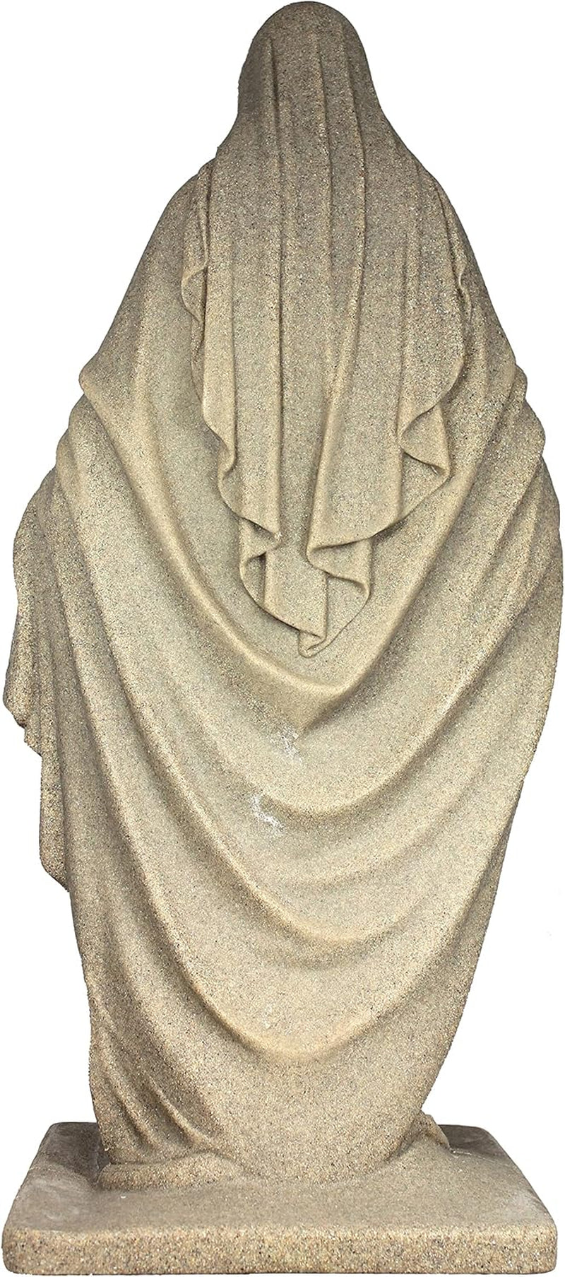 Virgin Mary Statue - Natural Sandstone Appearance - Made of Resin - Lightweight - 34" Height