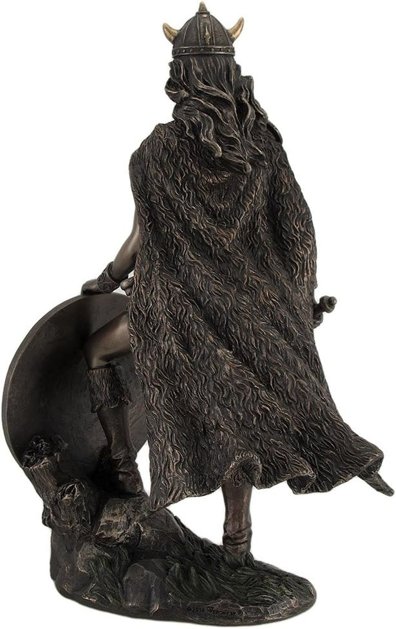 Viking Shieldmaiden Bronze Finished Statue Norse Mythology