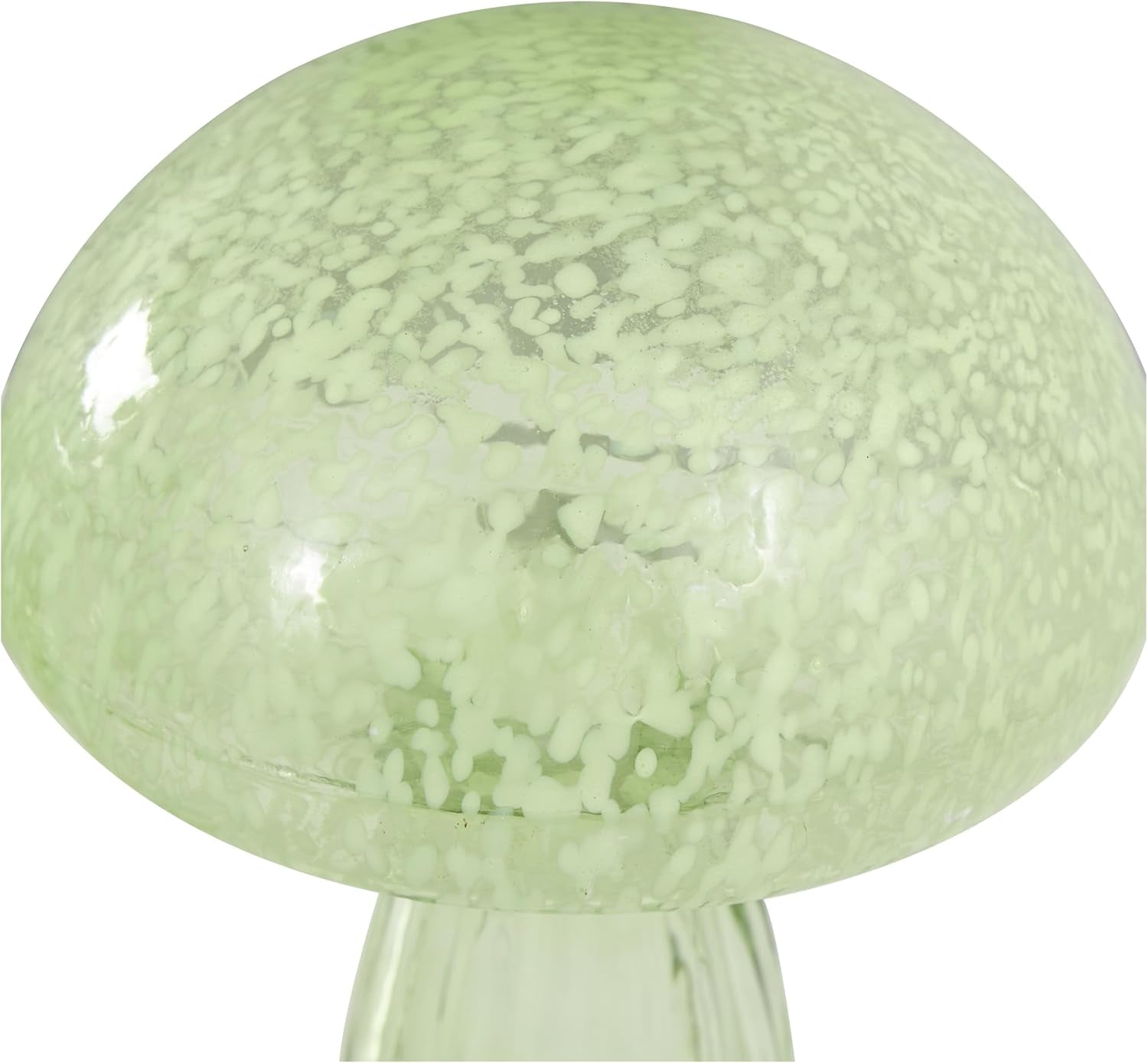 Deco 79 Glass Mushroom Decorative Sculpture Textured Home Decor Statues, Set of 3 Accent Figurines 12", 10", 8"H, Green