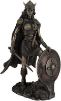 Viking Shieldmaiden Bronze Finished Statue Norse Mythology