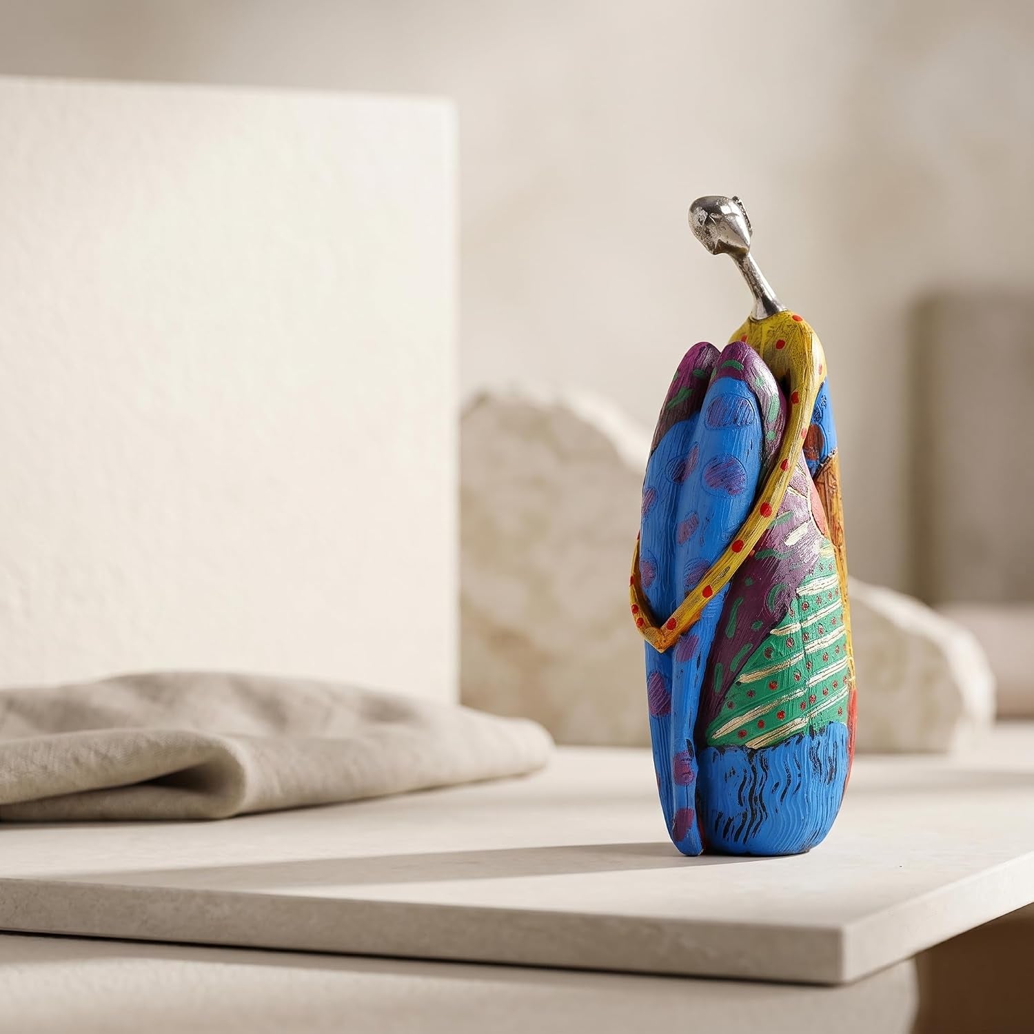 Colorful Abstract Women Figurines Sculptures Home Decor for Shelves Yoga Pose Art Statue Modern Home Decoration Living Room Zen Decor Tables Ornaments (Grace)