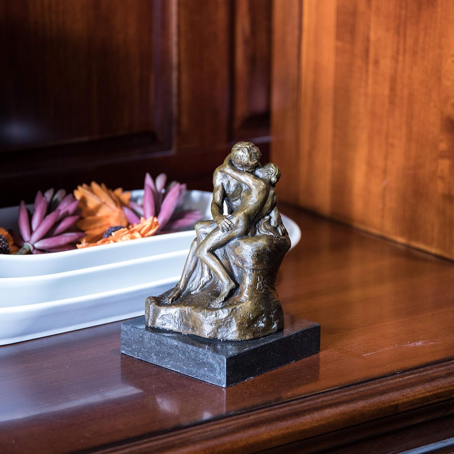 The Kiss Bronze Statues Sculptures Home Decor Rodin Metal Figurines TPE-186