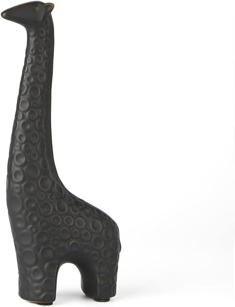 Small Animal Statues Black Giraffe Ceramic Home Decor Collectible Figurines for Shelf Desk Ornaments Living Room Bedroom Office Desktop Cabinets Decoration