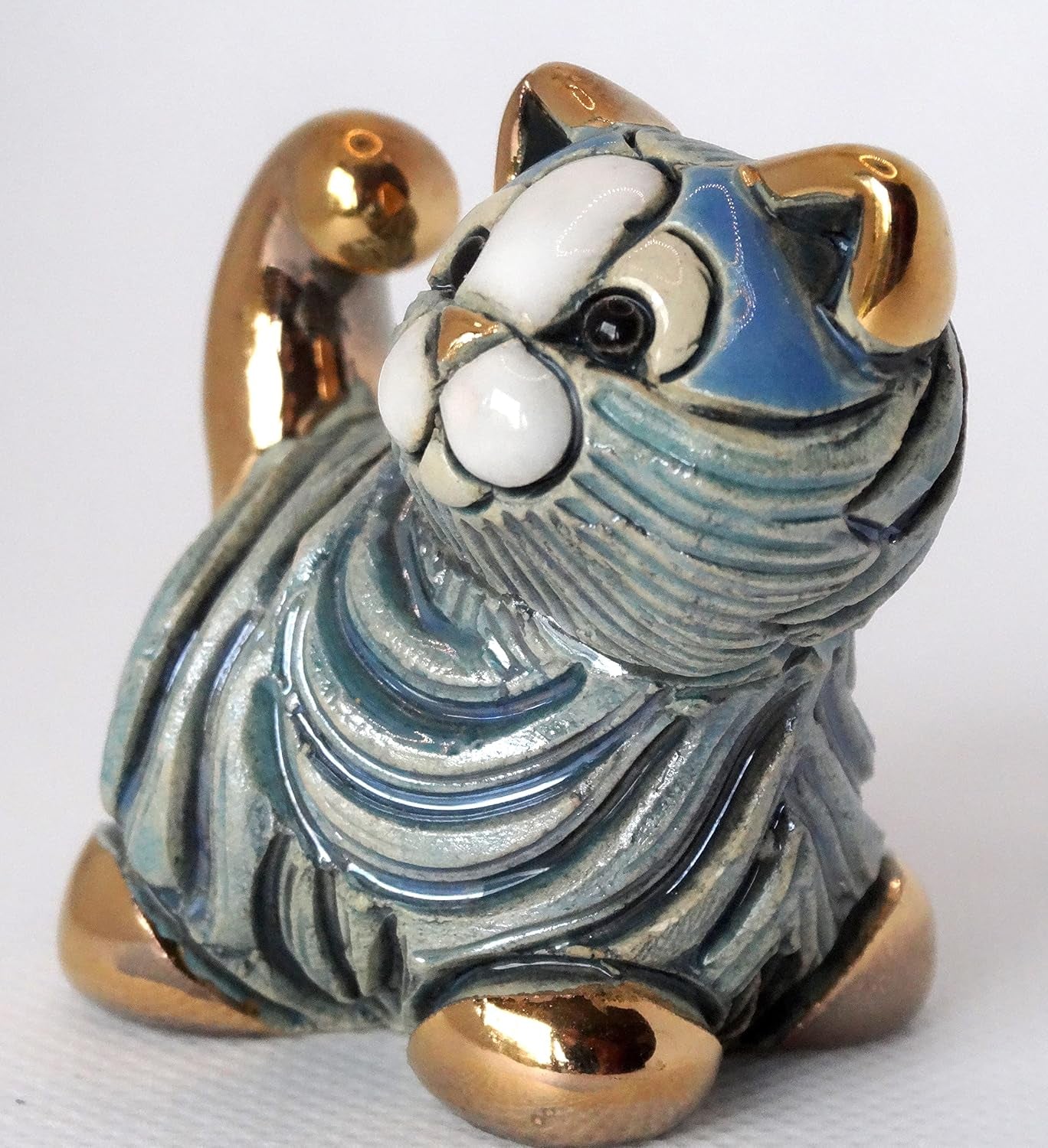 Handmade Sculpted Ceramic Mini Cat Figurine Collection M05 - the Minis