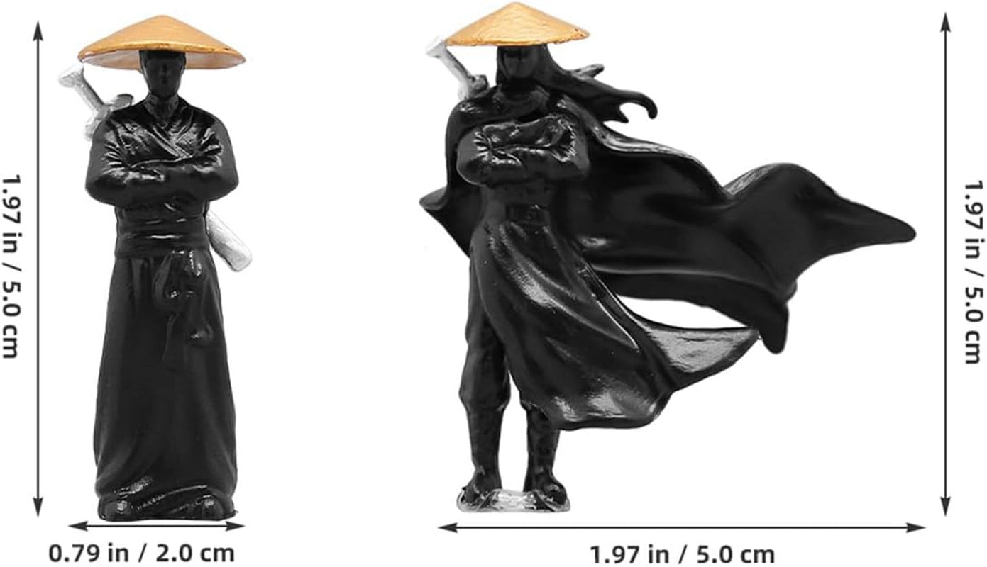 Xiake Small Ornaments Miniature Decorations Resin Ancient Chinese Figurines Micro Landscape Bonsai Decor 1.97 Inch Garden Sculptures