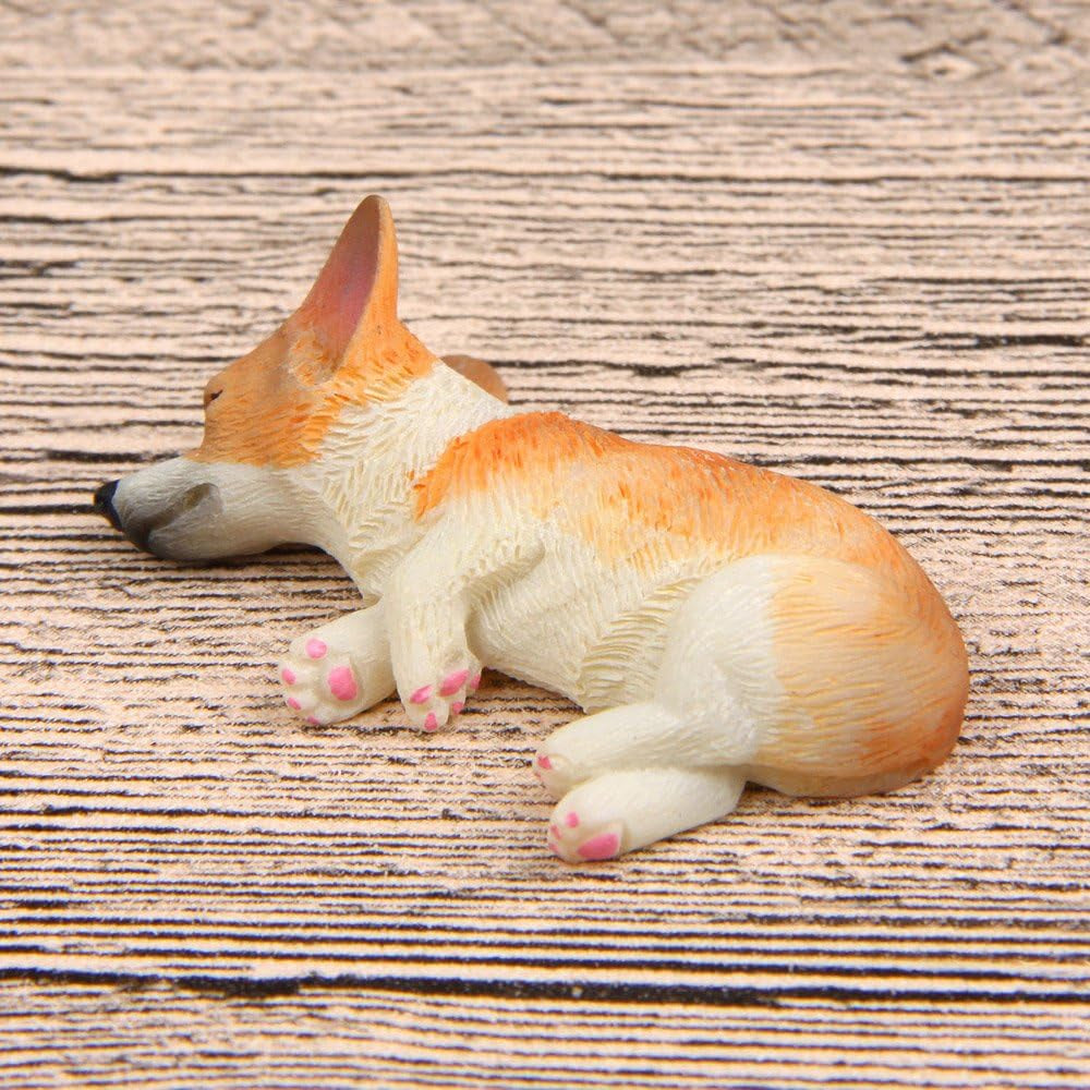 Mini Resin Randomly Ornaments Corgi Dog Figurines Pack of 4