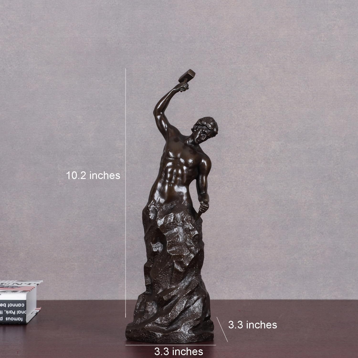 Bronze Self Made Man Statue Abstract Inspirational Sculpture Gorgeous Home Office Decor 10.2 Inches