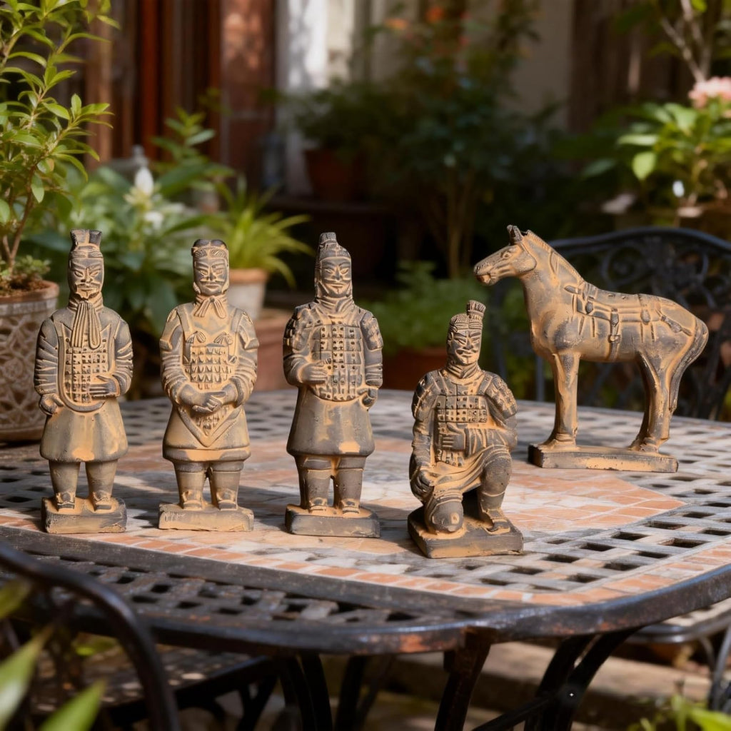 Home Decor Accents Sculptures, Retro Farmhouse Statues Table Display Decor, Collectible Figurines Set for Shelf Decoration Present