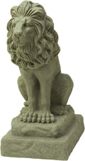 Guardian Lion Statue – Natural Sandstone Appearance – Made of Resin – Lightweight – 28” Height